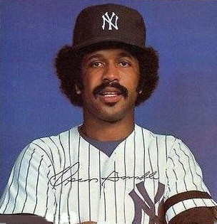 Oscar Gamble was required to shave his signature Afro to play in Yankees games, but was allowed to keep it in his trading cards.