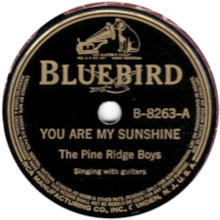 Pine Ridge Boys - Du bist mein Sonnenschein 78 (Bluebird).jpg