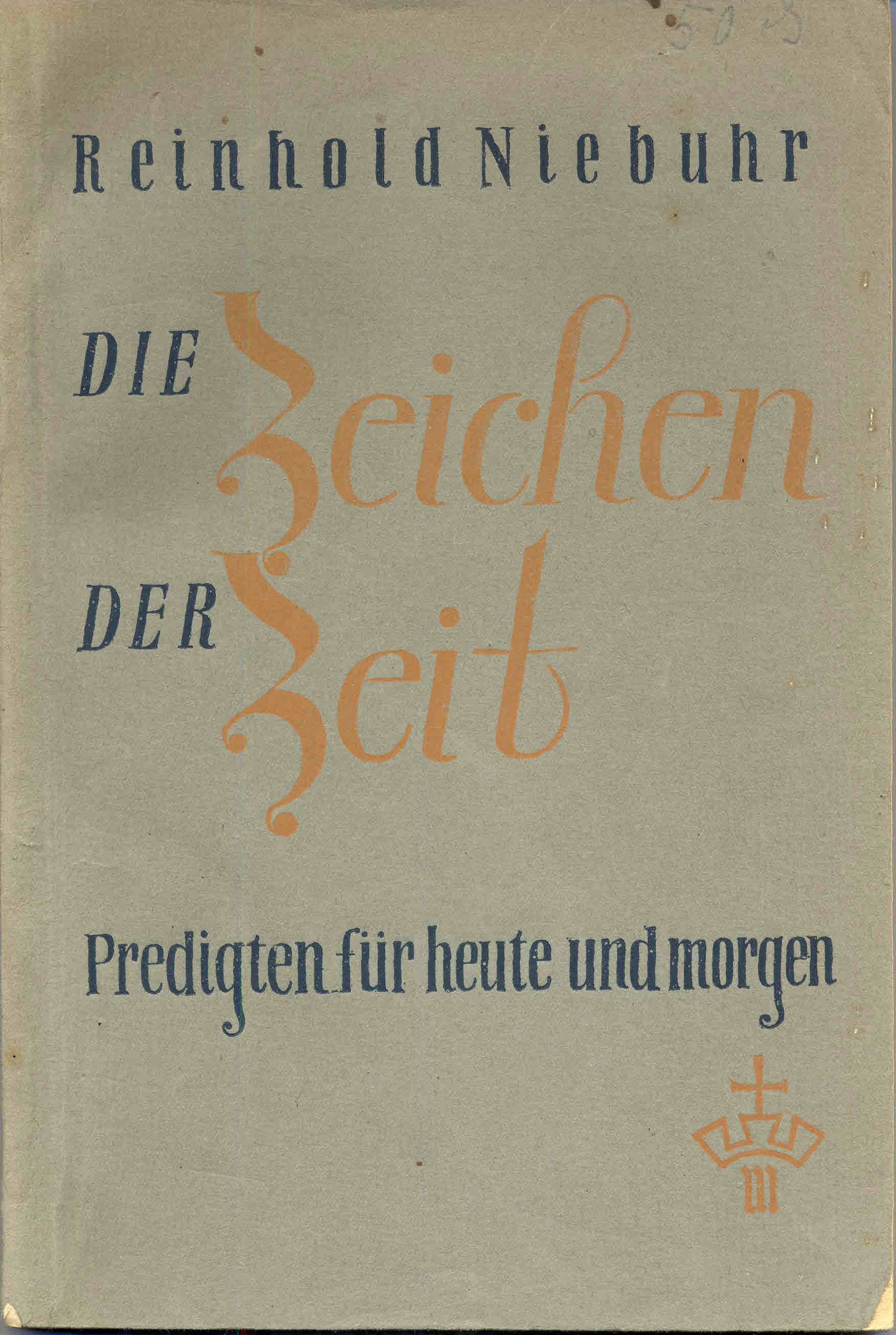 Titelblatt der deutschen Ausgabe von Niebuhrs Predigtband von 1948