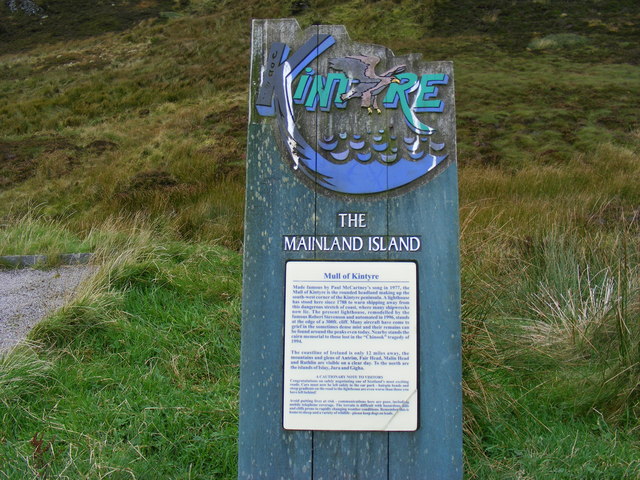 File:Tourist information sign at the Gap to the Mull of Kintyre - geograph.org.uk - 1540617.jpg