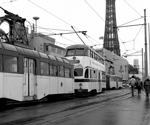 File:Trams at Talbot Square, Blackpool - geograph.org.uk - 1602826.jpg