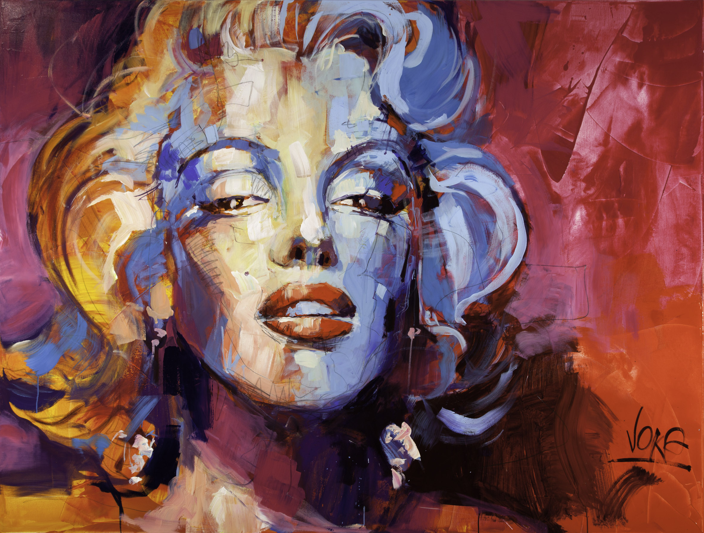 Картина красками Мэрилин Монро