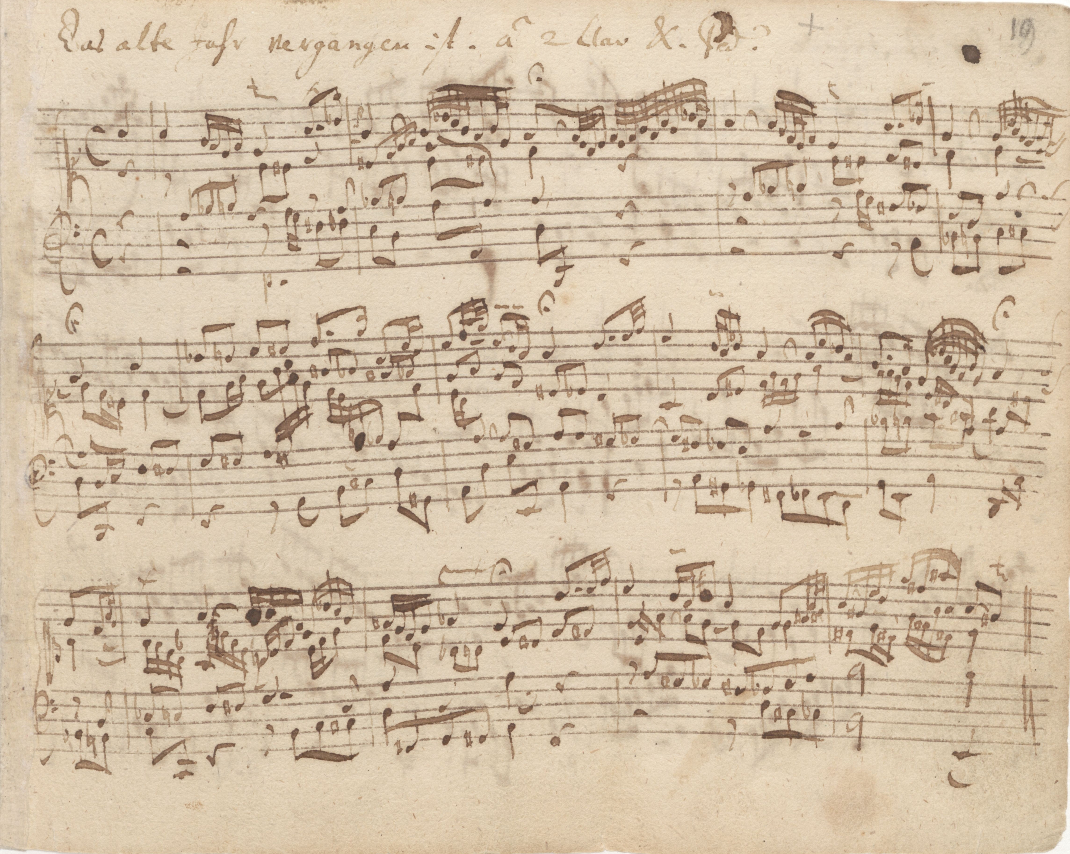 Χειρόγραφη παρτιτούρα του Μπαχ (BWV 639) από το ''Μικρό βιβλίο για το εκκλησιαστικό όργανο'' (''Orgel-Büchlein'').