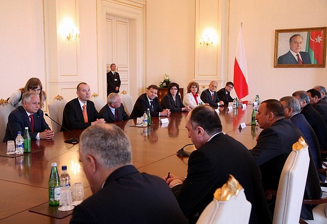 File:Azerbaijani, Polish presidents held expanded meeting.jpg