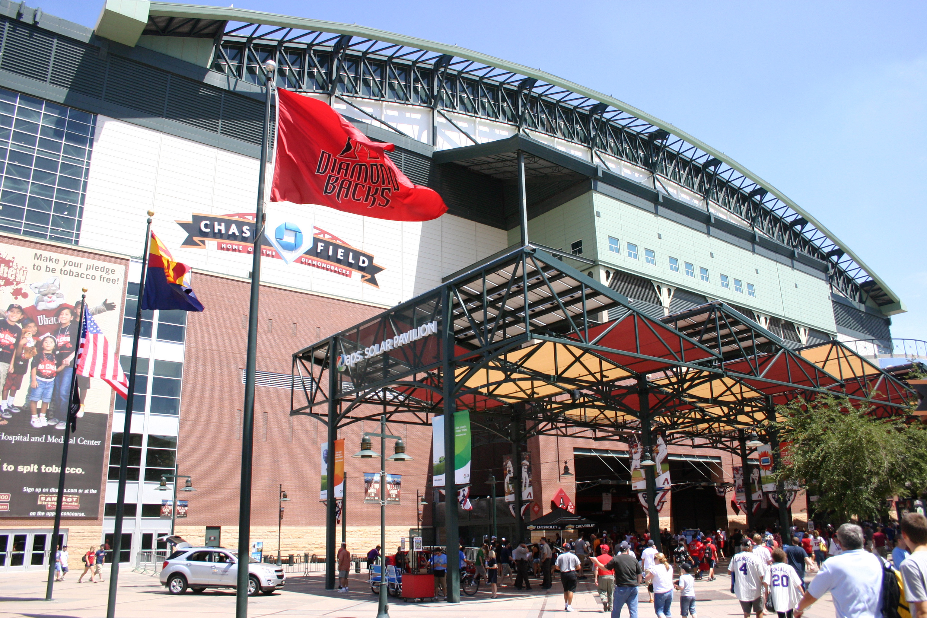 Night Time Outside Chase Field, View of Chase Field in Down…