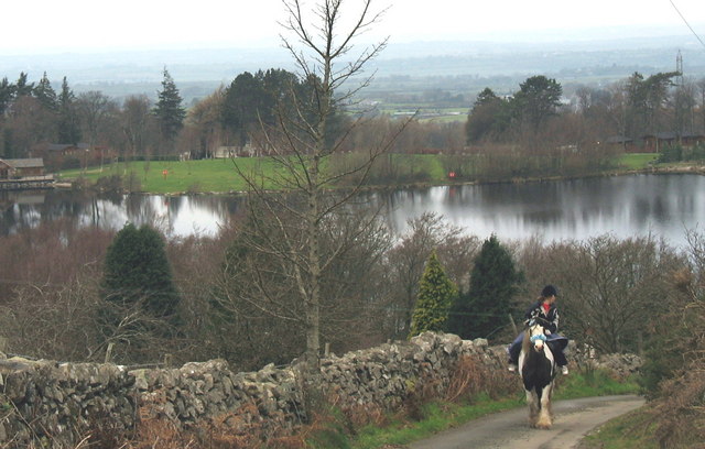 File:Horserider above Llyn Brynbras - geograph.org.uk - 298983.jpg