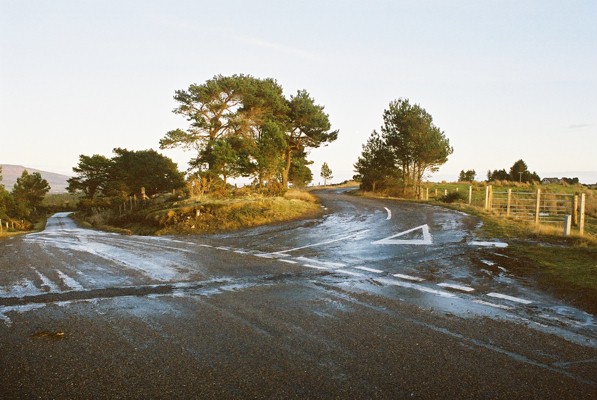 File:Icy road junction, Badninish - geograph.org.uk - 296372.jpg