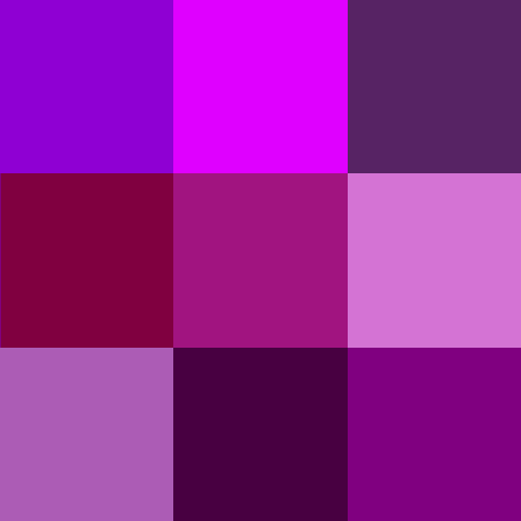purple and red squares