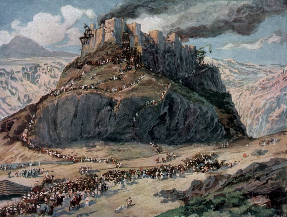 The Conquest of the Amorites by James Tissot, Joshua 10:5-15, Bible.Gallery