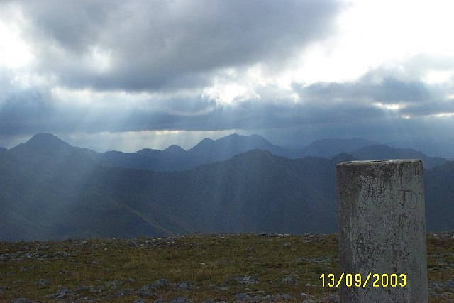 File:Trig Point on Beinn Fhada, Kintail - geograph.org.uk - 15452.jpg