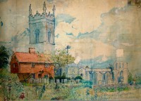A section of the Walberswick Scroll - a 123-ft watercolour study of every house in the village, painted in 1931/32 by John Doman Turner. Walberswick Scroll.jpg