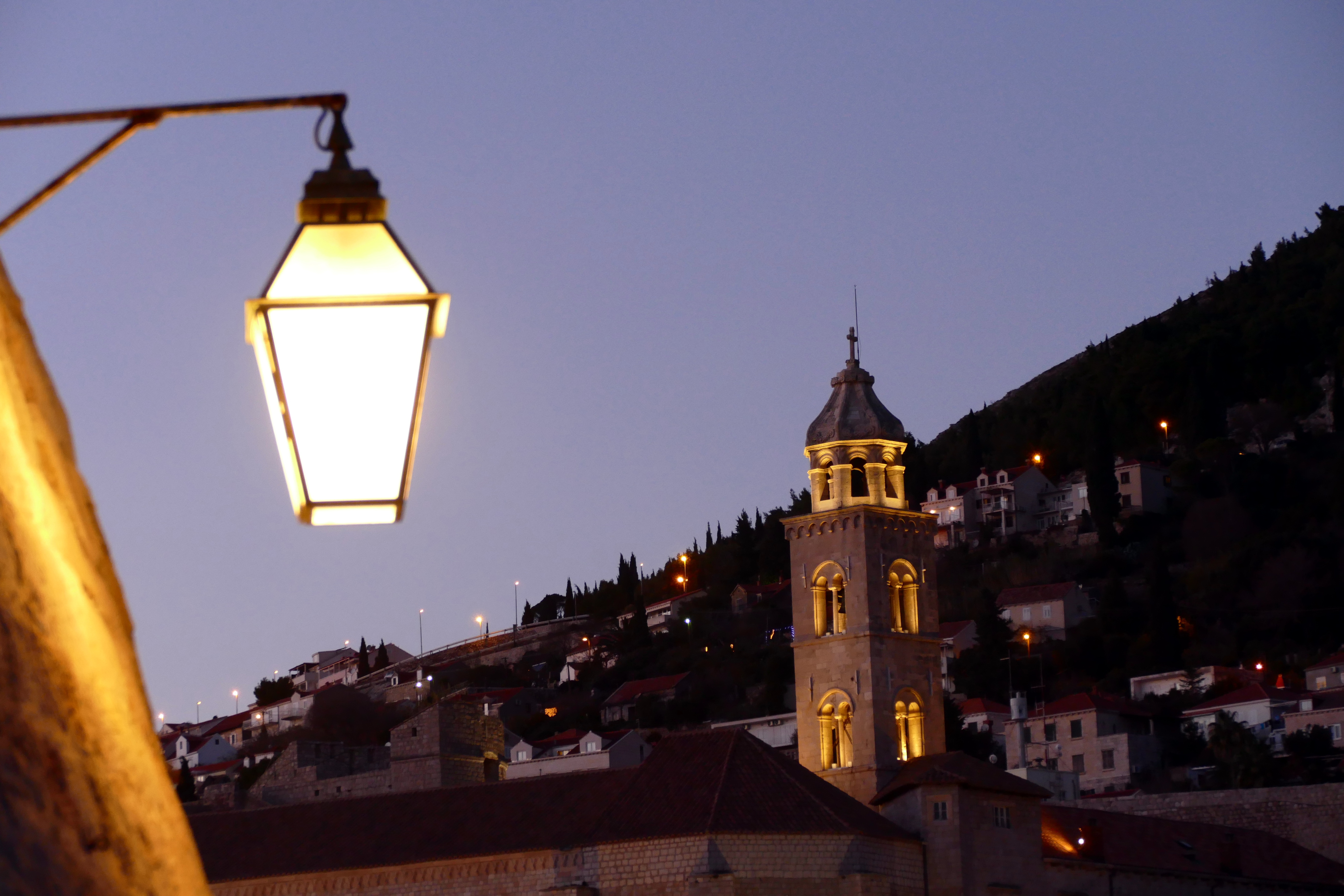 18 вечером 14. Дубровник старый город ночью. Дубровник улицы ночью. Small animals at Night in Dubrovnik.