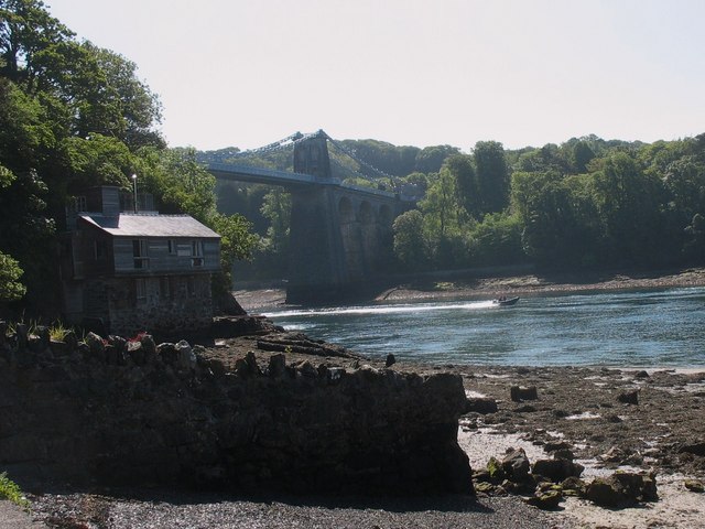 File:Carreg yr Halen at low water with Pont y Borth in the background - geograph.org.uk - 1351072.jpg