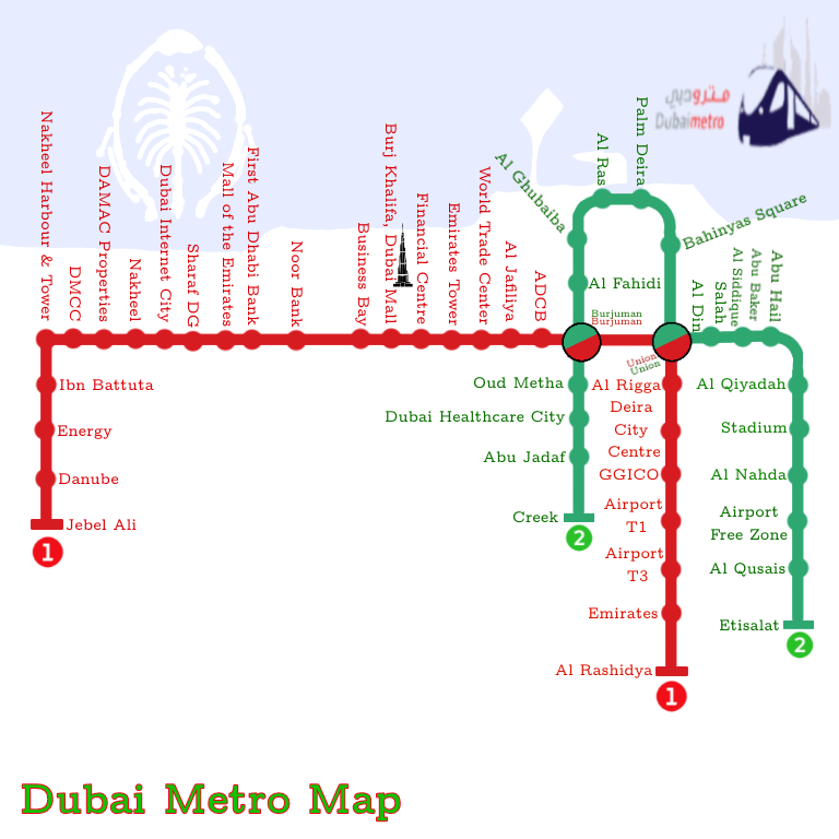 Latest Dubai Metro Map File:dubai Metro Map.png - Wikimedia Commons