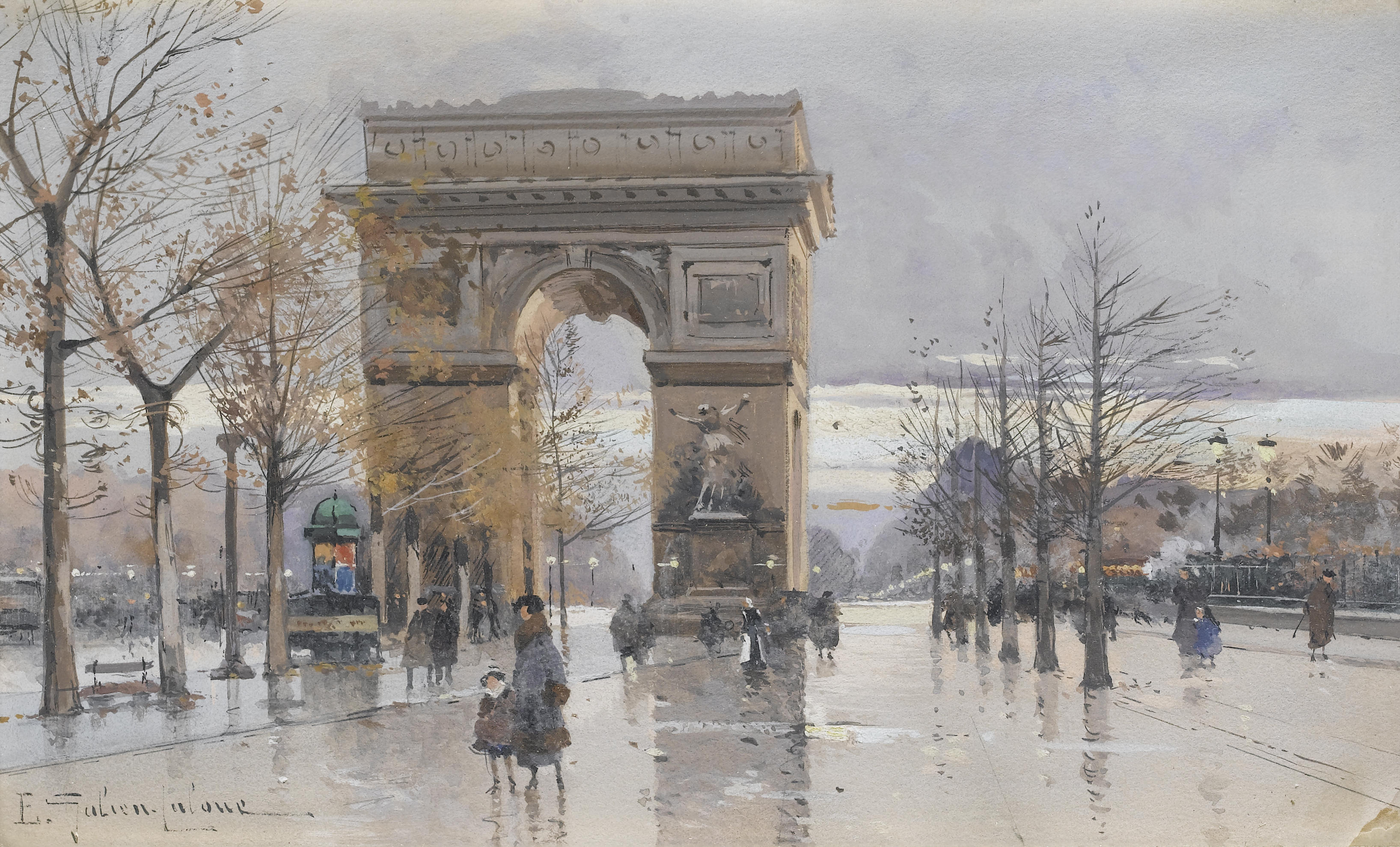 File:Eugène Galien Laloue Paris Arc de Triomphe 3.jpg   Wikimedia