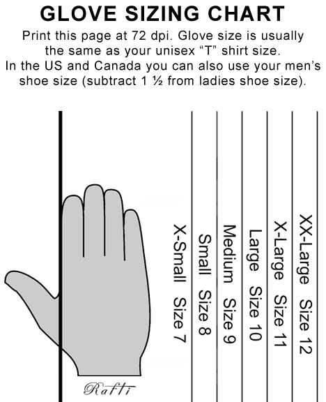 Hand Gloves Size Chart
