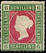 Postage stamp showing Queen Victoria and denominated in Hamburg schillings. From 1875 its postage stamps were denominated in both sterling and gold marks.