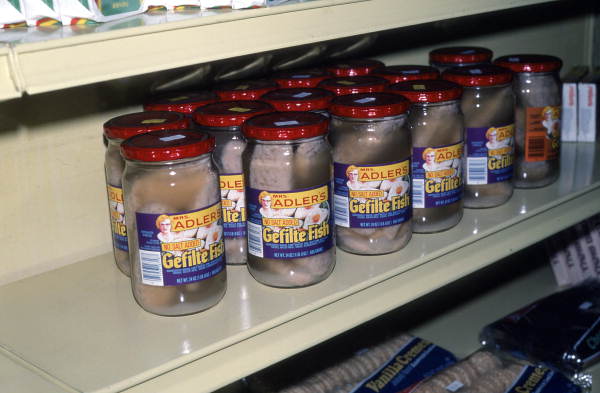 File:Jars of Gefilte Fish For Sale in Kosher Deli on Washington Ave. Miami Beach, Florida.jpg