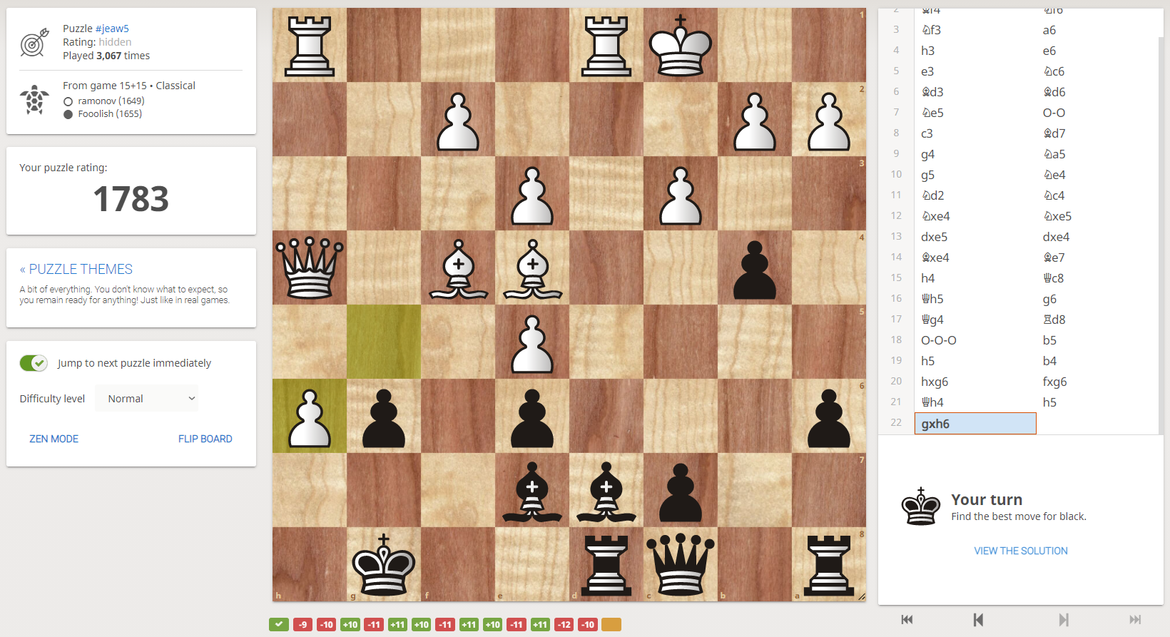 lichess.org - To adjust the board size, click your