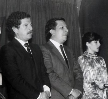 Galán, Lara y Nancy Restrepo de Lara en 1982.