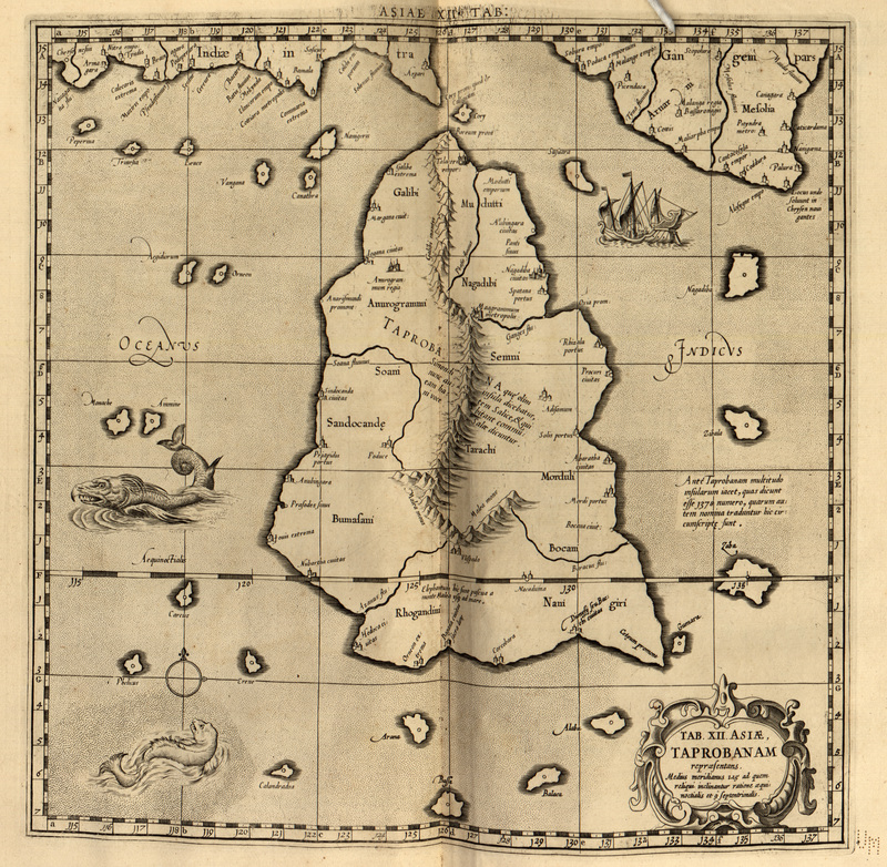 Ptolemy S Map Of Sri Lanka File:tab. Xii. Asiae. Taprobanam.jpg - Wikimedia Commons