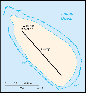 A Tromelin-sziget térképe