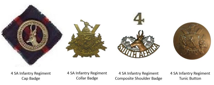4 SA Infantry Regiment Insignia Union Defence Force 4 SA Infantry Regiment Insignia.jpg