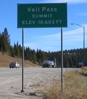 Vail Pass sign