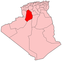Map of Algeria showing El Bayadh province