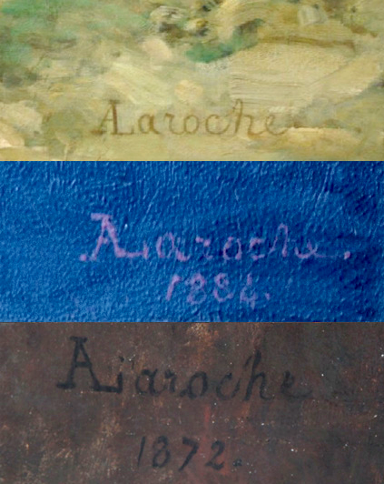 File:Armand Laroche (1826-1903). Signature peinte de l'artiste.png