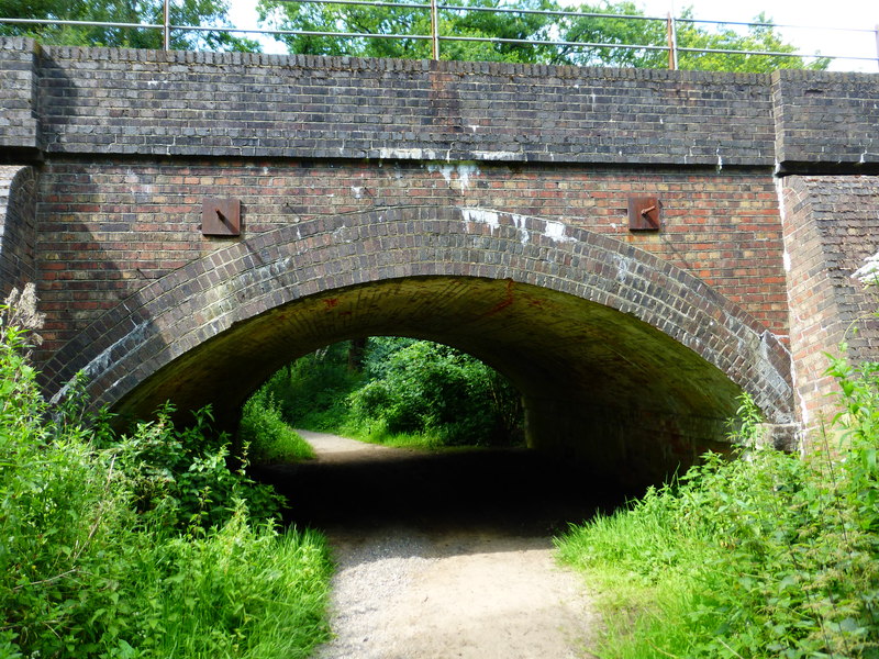 File:Bridleway goes north under rail bridge - geograph.org.uk - 4039053.jpg