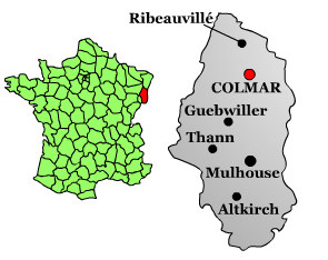 Colmar situation in Haut-Rhin