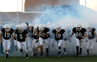 The 2009 Buffaloes running out onto the field prior to a home game