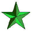 Una Estrella verde sobre fondo blanco, ideal para esperantistas