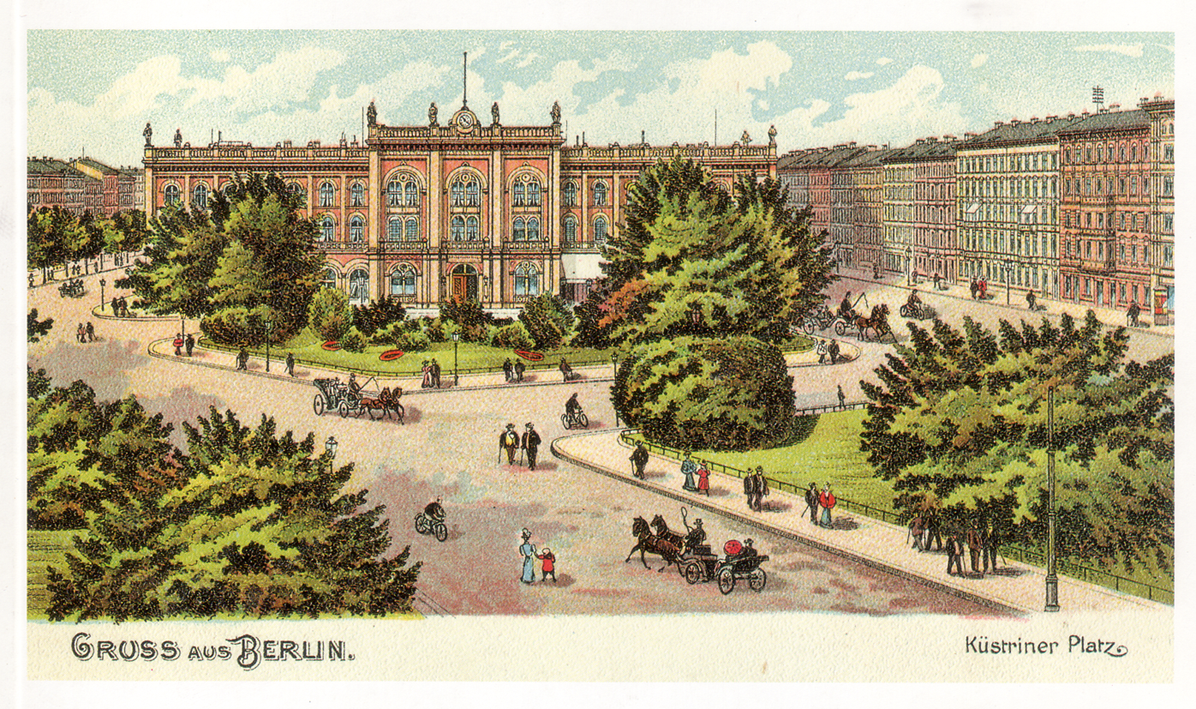 Empfangsgebäude des Ostbahnhofs um 1900