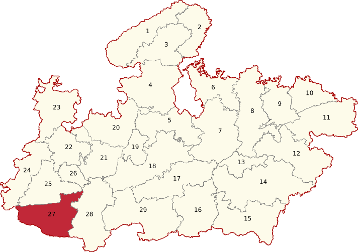 File:Madhya Pradesh Lok Sabha constituencies (Khargone highlighted).png