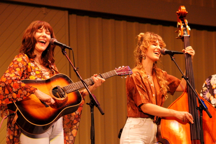 File:Molly Tuttle and Shelby Means (2) with Molly Tuttle & Golden Highway - Blue Ridge Music Center - Galax VA - September 03, 2022.jpg