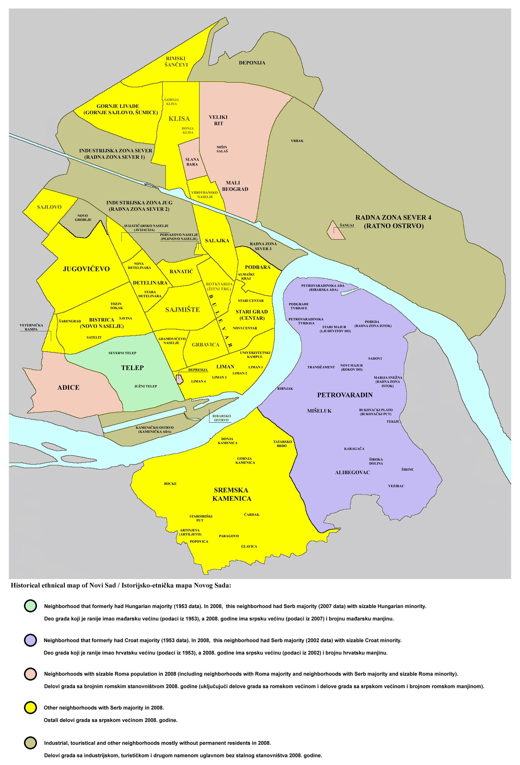 mapa beograda sa naseljima Датотека:Novi sad quarters ethnic.png — Vikipedija, slobodna  mapa beograda sa naseljima