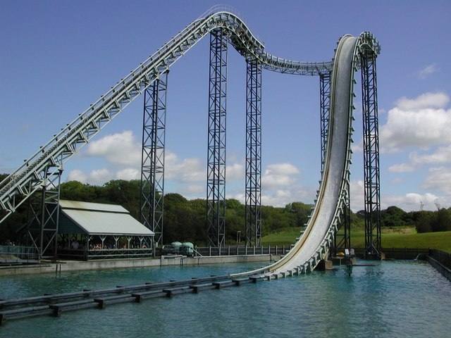 Hasil gambar untuk Vertical Log Flume- Oakwood Theme Park, UK