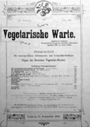 Title page of Vegetarische Warte, the first member magazine of the later VEBU