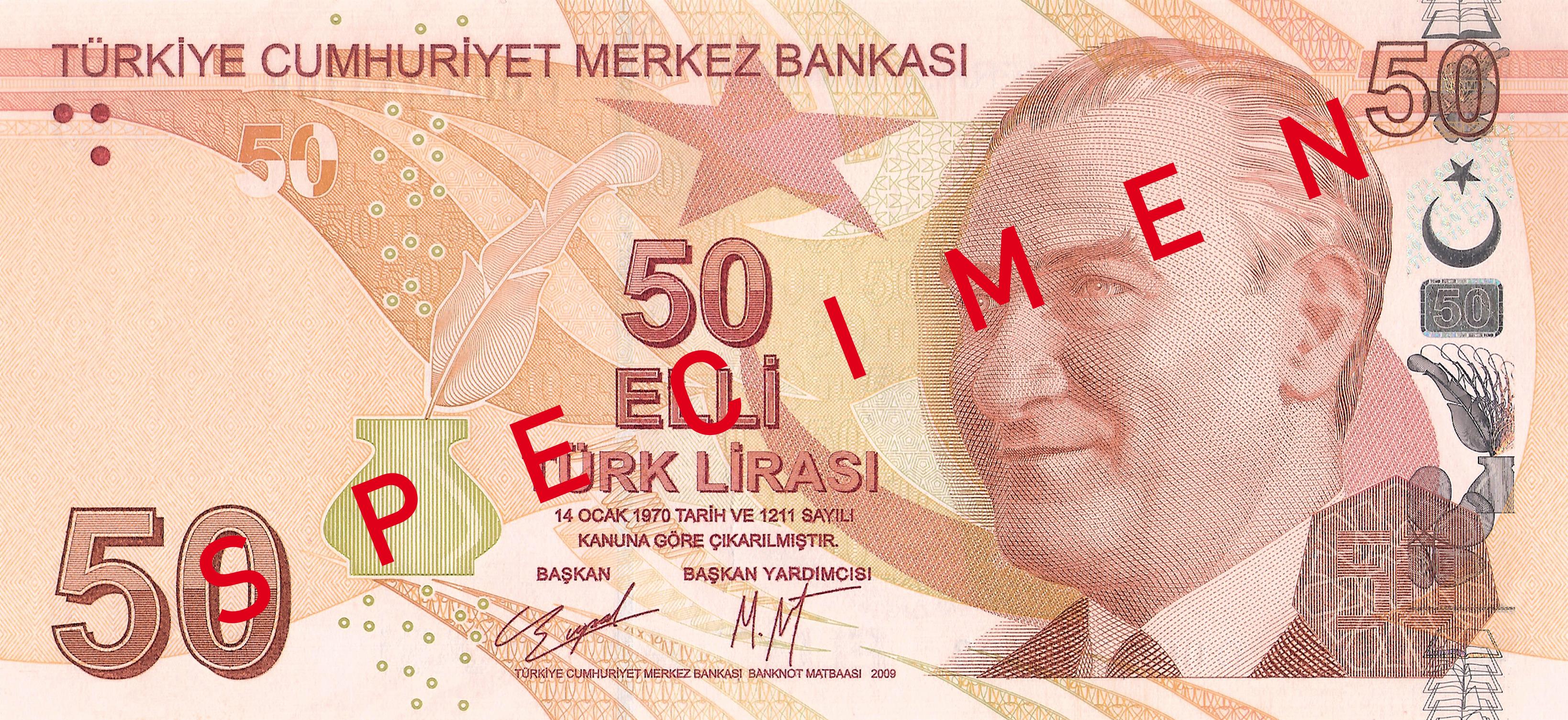 50 Türk Lirası front