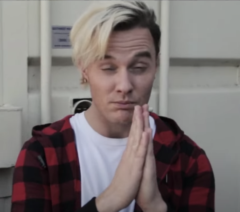 Baker portraying [[Justin Bieber]] in the music video for Mockstars' "Deadpool Epic Rap", 2016