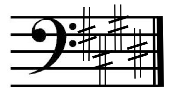 a flat major scale bass clef