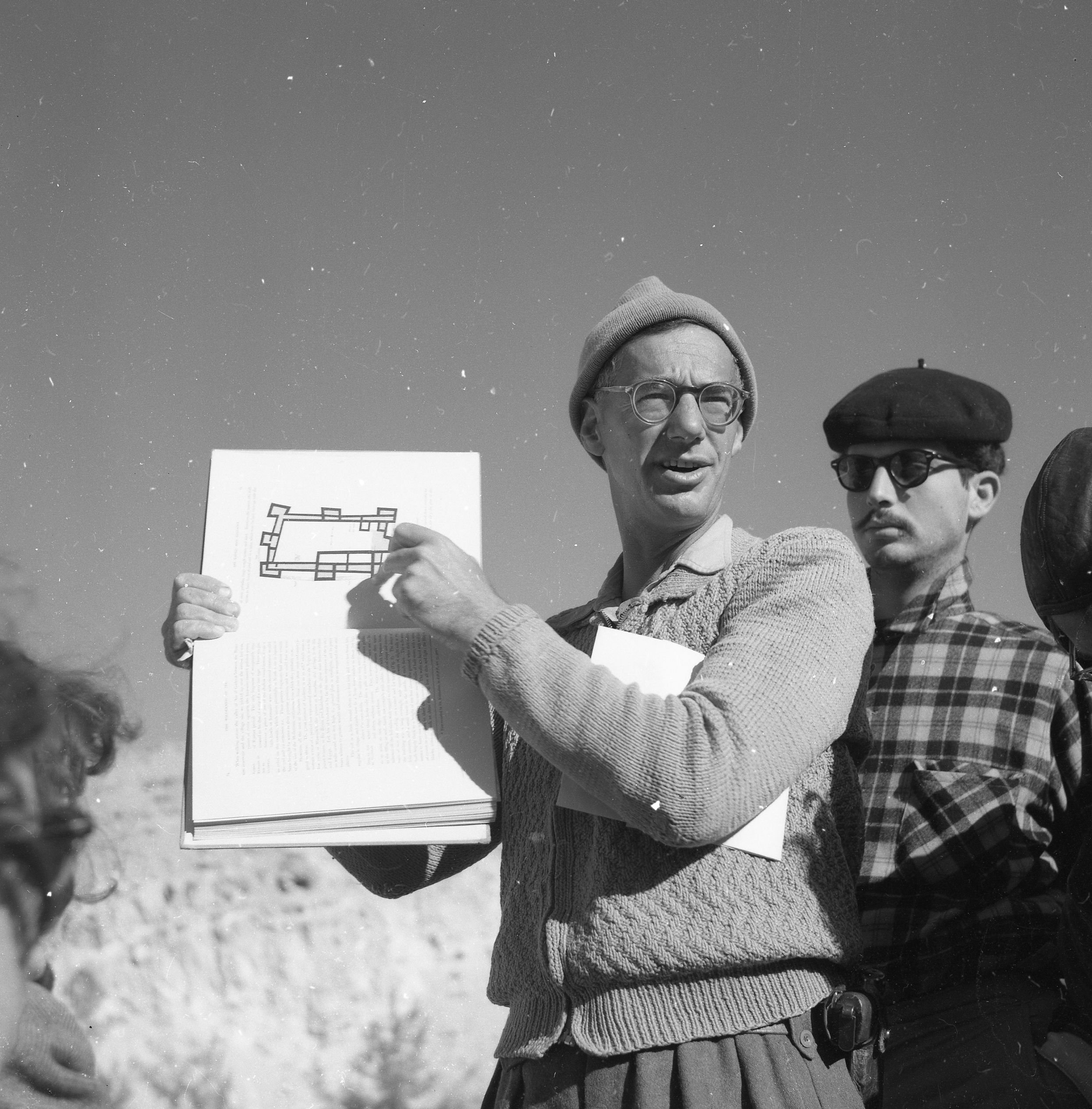 Aharoni on an archaeological tour of [[Har Karkom