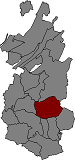 Posizione del comune sulla mappa della provincia