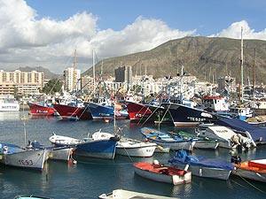 Los Cristianos Town in Canary Islands, Spain