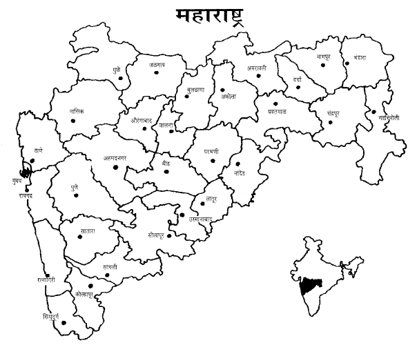 Premium Vector | Maharashtra state map administrative division of india  vector illustration