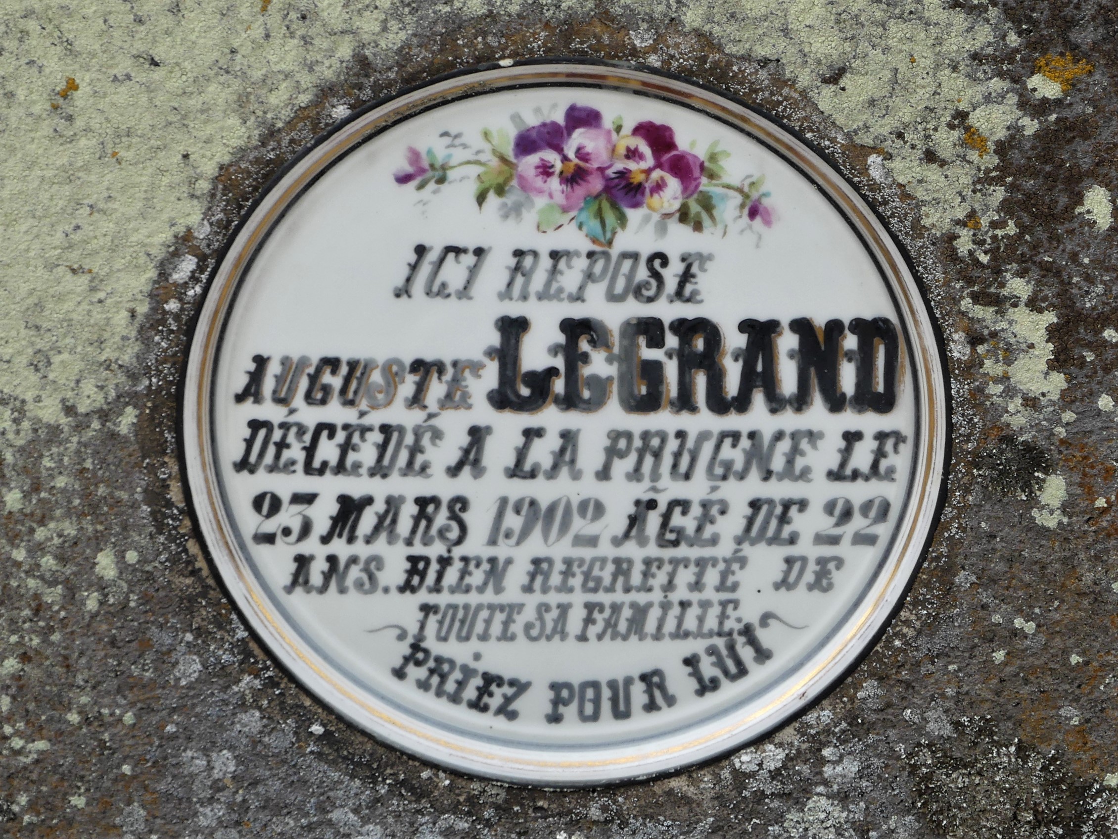 Plaque de cimetière