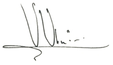 Wladimir av Jugoslavias signatur