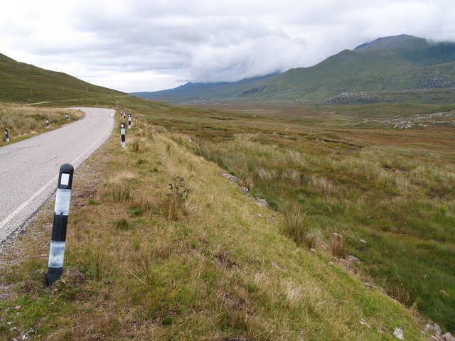 File:The road north to Durness adjacent to Gualin House - geograph.org.uk - 234922.jpg